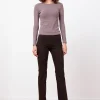 Pants*AVENUE MONTAIGNE Becca Flannel Brown