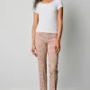 Pants*AVENUE MONTAIGNE Brigitte Check Cognac