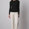 Pants*AVENUE MONTAIGNE Flavia Corduroy Off White