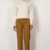 Pants*AVENUE MONTAIGNE Flavia Flannel Dijon