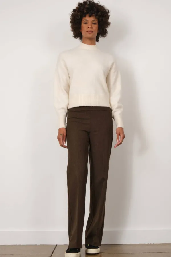 Pants*AVENUE MONTAIGNE Flavia Flannel Earth