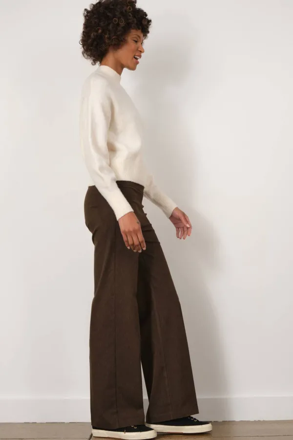 Pants*AVENUE MONTAIGNE Flavia Flannel Earth
