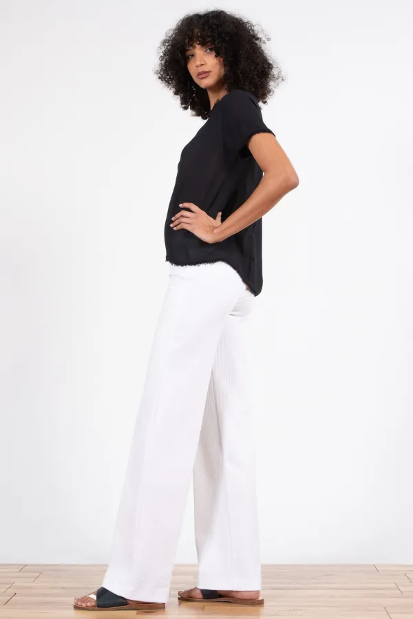 Pants*AVENUE MONTAIGNE Flavia Jacquard White