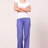 Pants*AVENUE MONTAIGNE Flavia Linen Purple