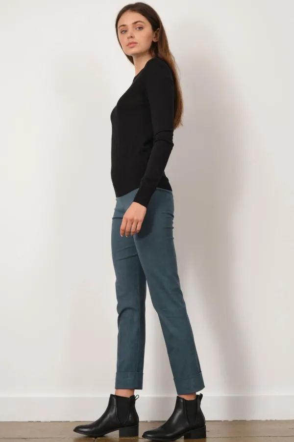 Pants*AVENUE MONTAIGNE Franco Flannel Teal