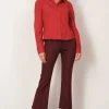 Pants*AVENUE MONTAIGNE Leo Flannel Wine