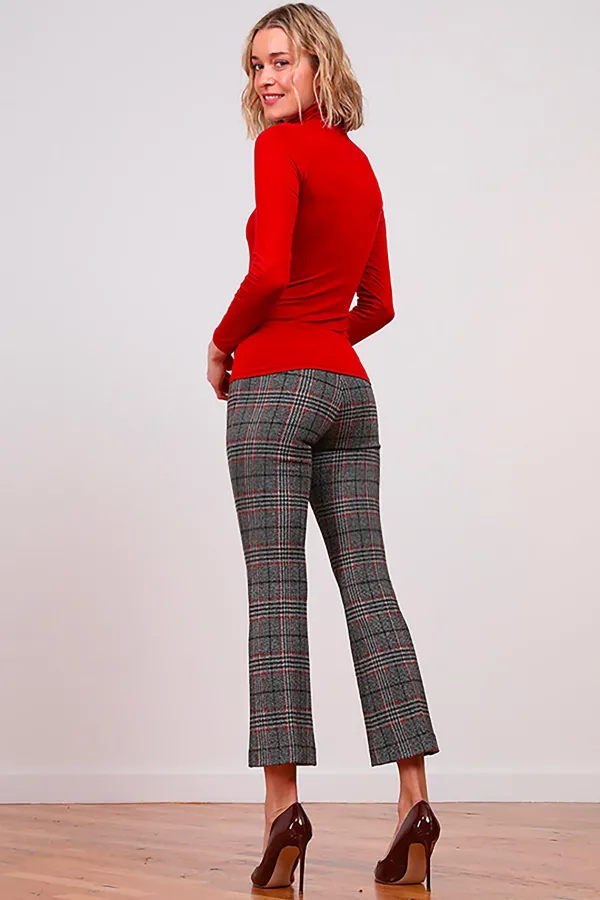 Pants*AVENUE MONTAIGNE Leo Tartan Plaid Red