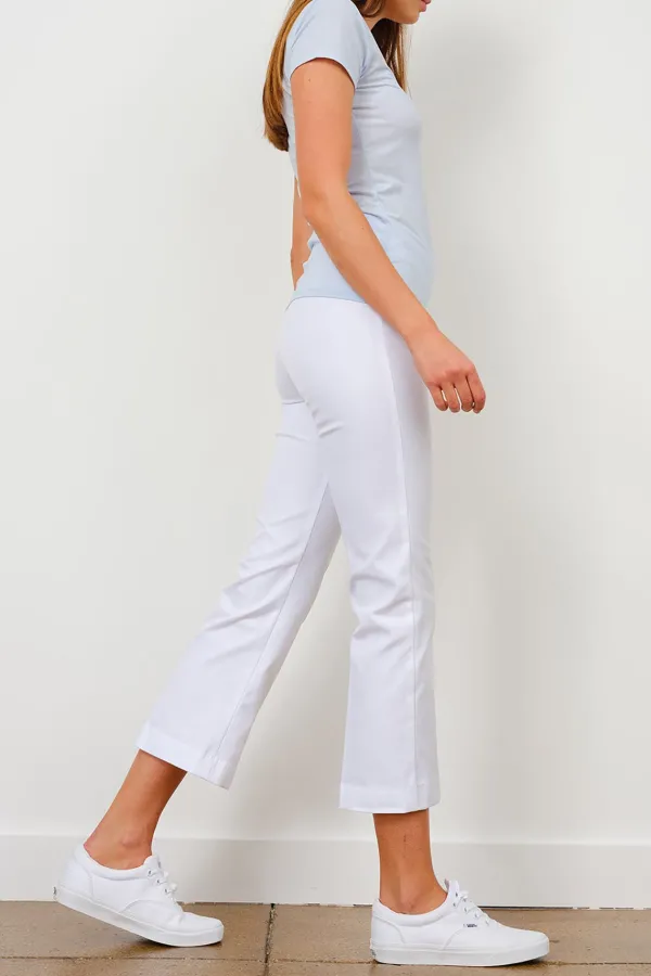 Pants*AVENUE MONTAIGNE Leo White Stretch