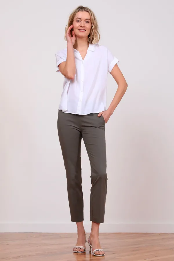 Pants*AVENUE MONTAIGNE Lulu Cotton Olive Green