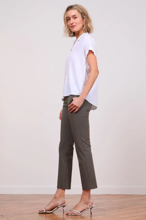Pants*AVENUE MONTAIGNE Lulu Cotton Olive Green